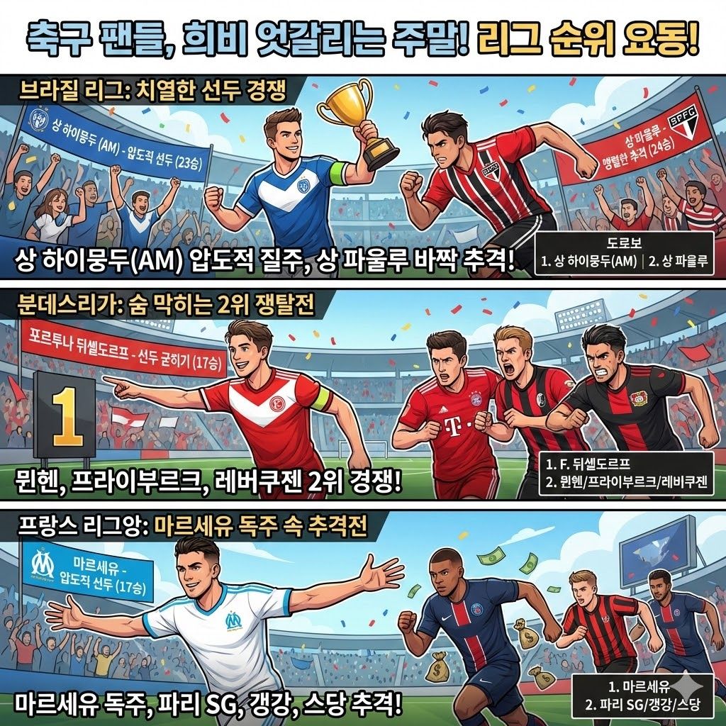 브라질 리그 상 하이뭉두 압도적 1위 분데스리가 포르